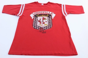Vintage University of Louisville Cardinals Striped T-Shirt Soft Fit Wear Flexible Waist