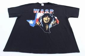 Sweat Absorbent Collared formality Vintage W.A.S.P. World Domination Band T-Shirt