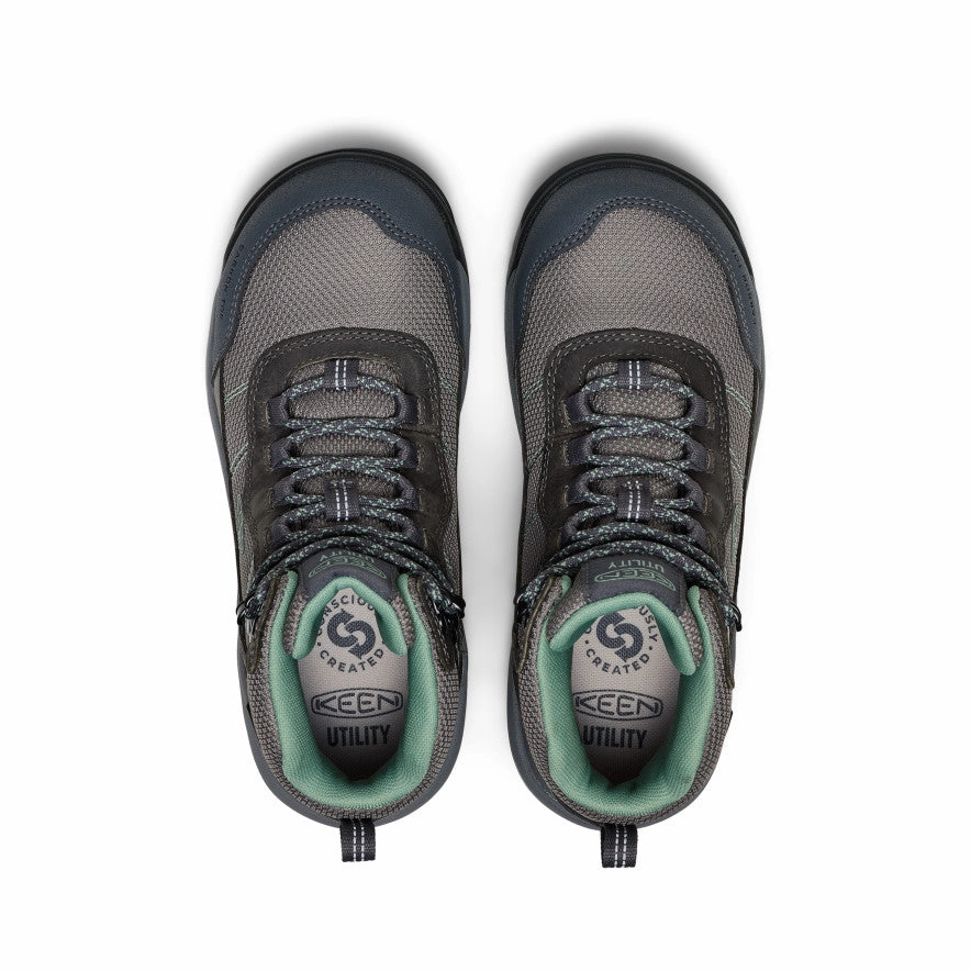 Women's Skokie Waterproof Work Boot (Carbon Toe)  |  Magnet/Black Anti microbial