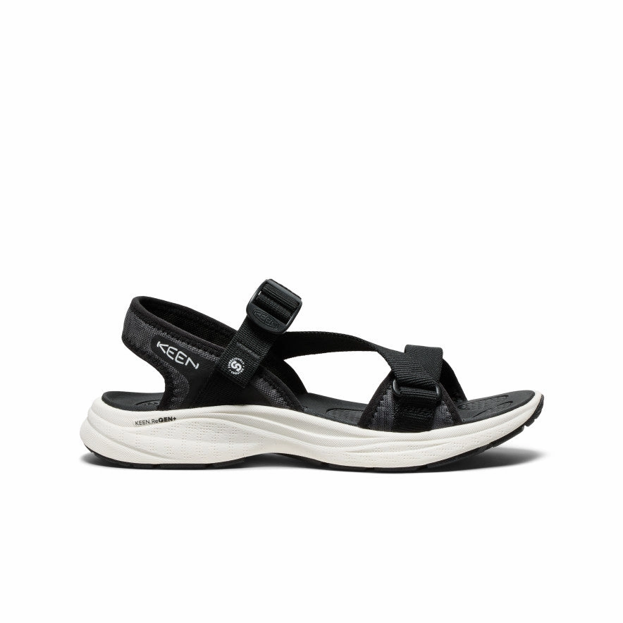 Women's Leiki Open-Toe Sandal  |  Black/Star White Multi Density Foam CanvasMaterial