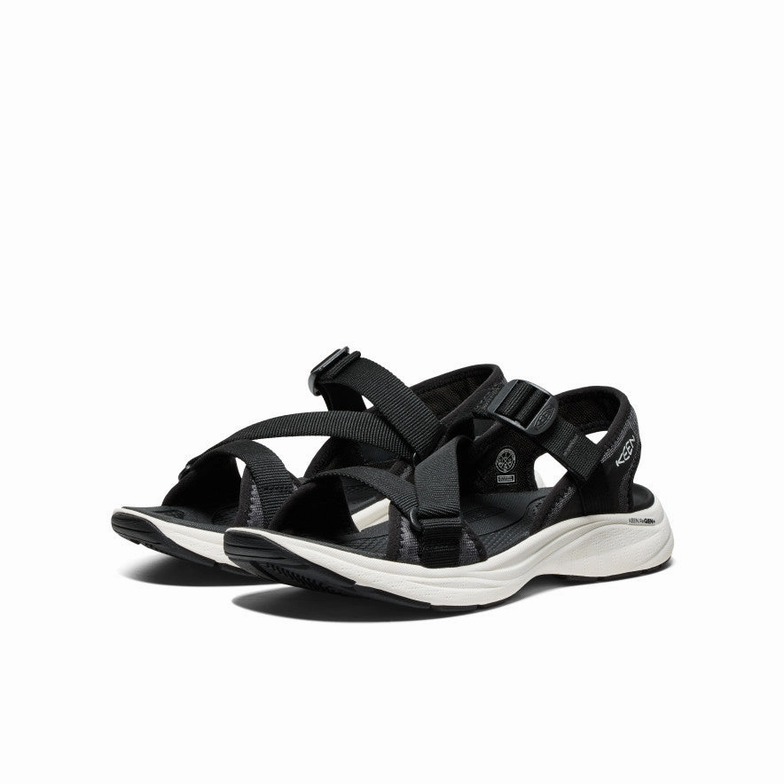 Women's Leiki Open-Toe Sandal  |  Black/Star White Sports fan Dog Jog