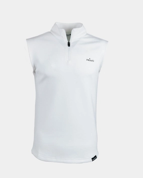 White Quarter Zip Vest Weather Ease