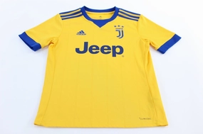 Urban Street Youth Adidas Embroidered Logo Juuventus Blue & Yellow Striped Soccer Jersey