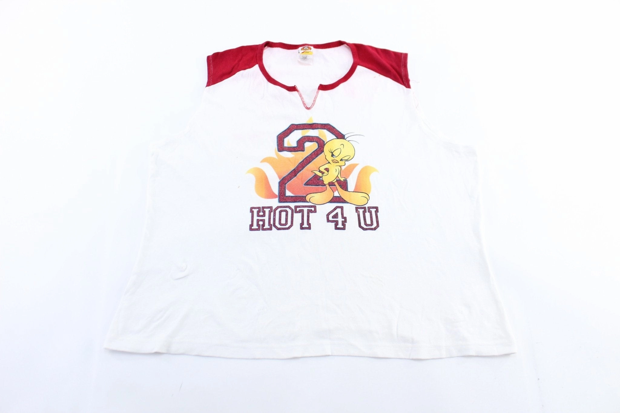 Quick Touch Warm Up Women's 2002 Looney Tunes Tweety 2 Hot 4 U Tank Top