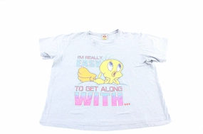 Women's 2003 Tweety I'm Really Easy To Get Along With T-Shirt Spring Wear