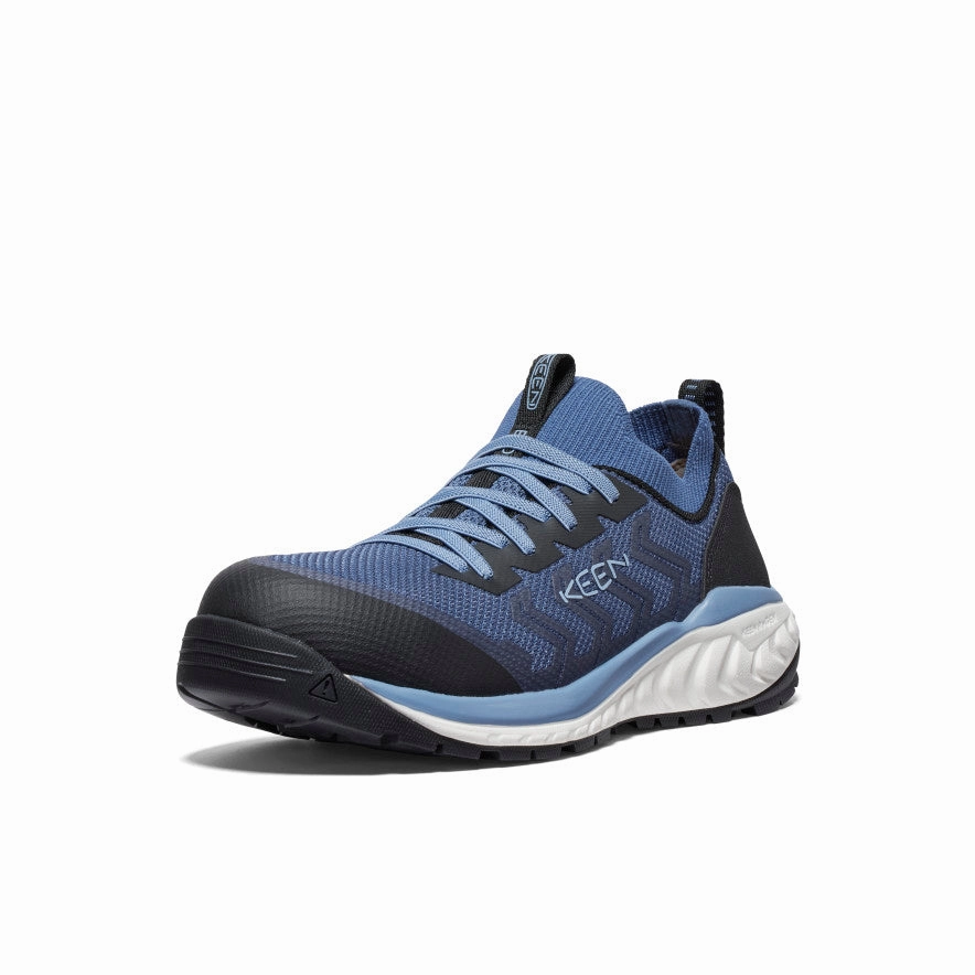 Instant Fit Shoes Women's Arvada Shift ESD Work Sneaker (Carbon Toe)  |  Vintage Indigo/Faded Denim