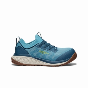 Classic Touch Instant Fit Shoes Women's Arvada Shift Work Sneaker (Carbon Toe)  |  Reef Waters/Legion Blue