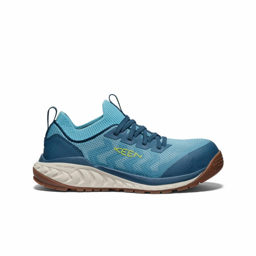 Classic Touch Instant Fit Shoes Women's Arvada Shift Work Sneaker (Carbon Toe)  |  Reef Waters/Legion Blue