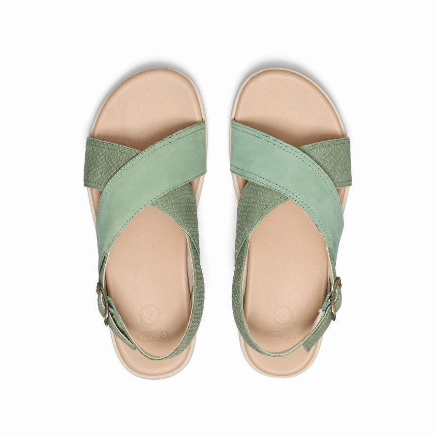 Women's Elle Luxe Cross Strap Sandal  |  Granite Green/Granite Green Trend Focus Creek Run