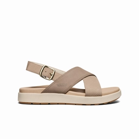 Women's Elle Luxe Cross Strap Sandal  |  Plaza Taupe/Brindle waterproof Comfy Layer