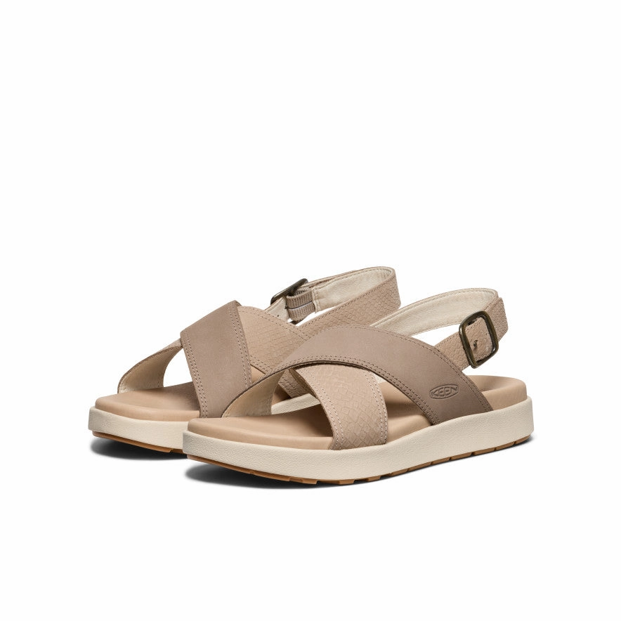 Women's Elle Luxe Cross Strap Sandal  |  Plaza Taupe/Brindle Peak Hike Sun Jog