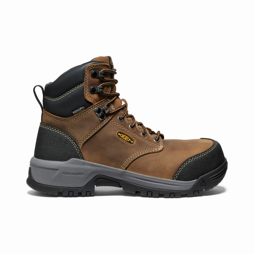 Women's Evanston 6" Waterproof Boot (Carbon Toe)  |  Bison/Black Dynamic Flex Grooves