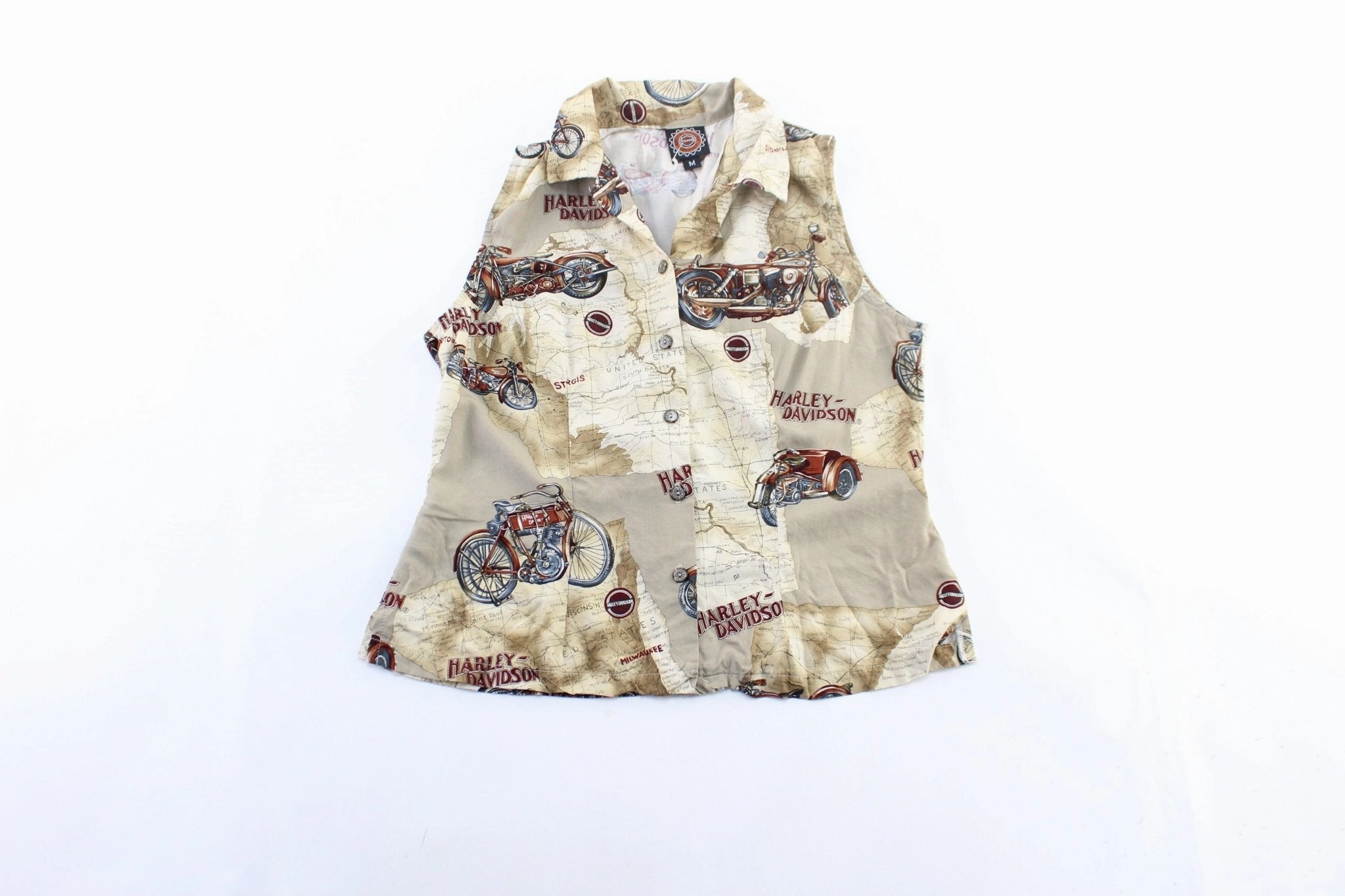 Heat Transfer Logos Versatile Fit Women's Harley Davidson Motorcycles All Over Print Tank Top