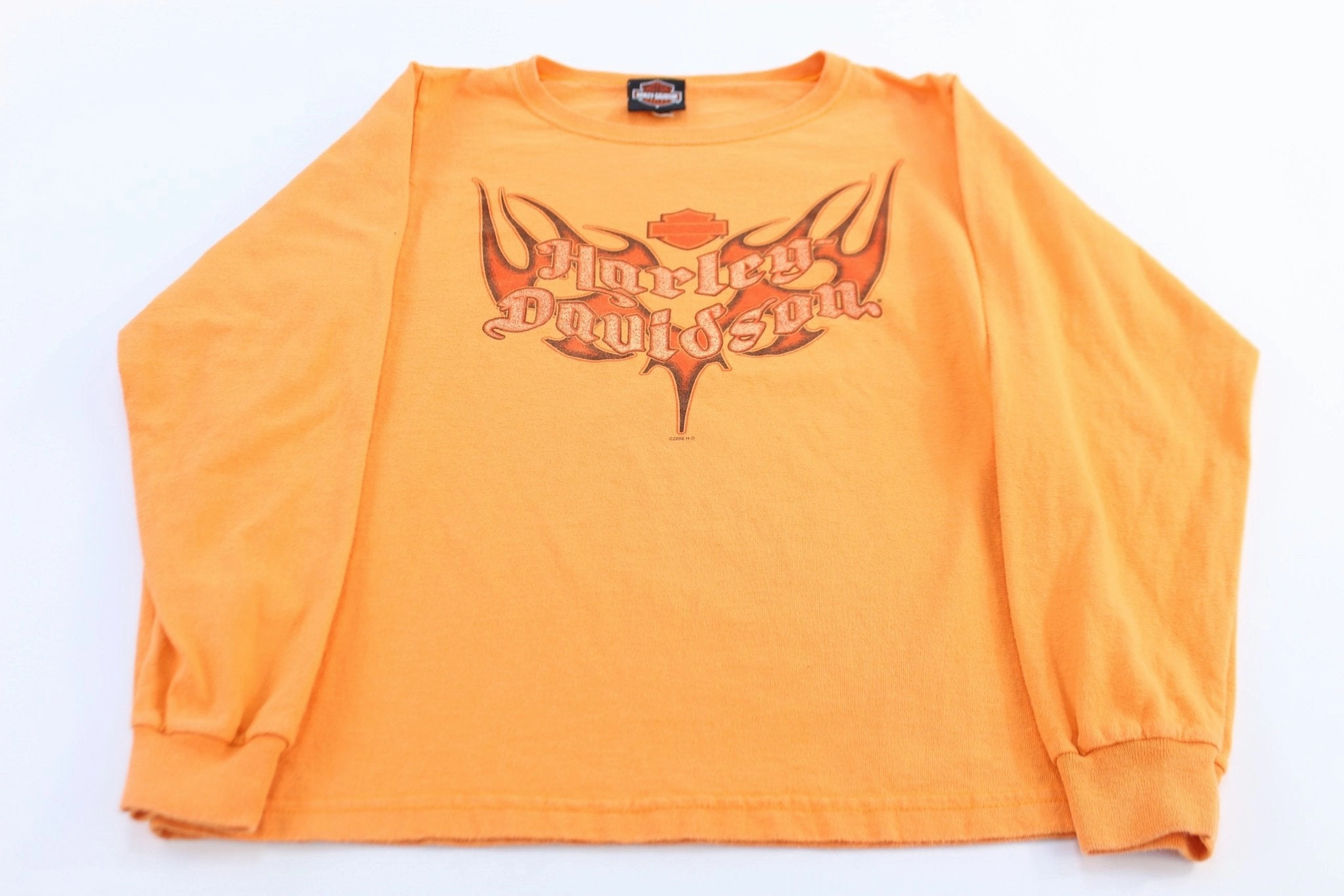 Women's Harley Davidson Motorcycles Arkansas LS T-shirt Smooth Jersey Texture