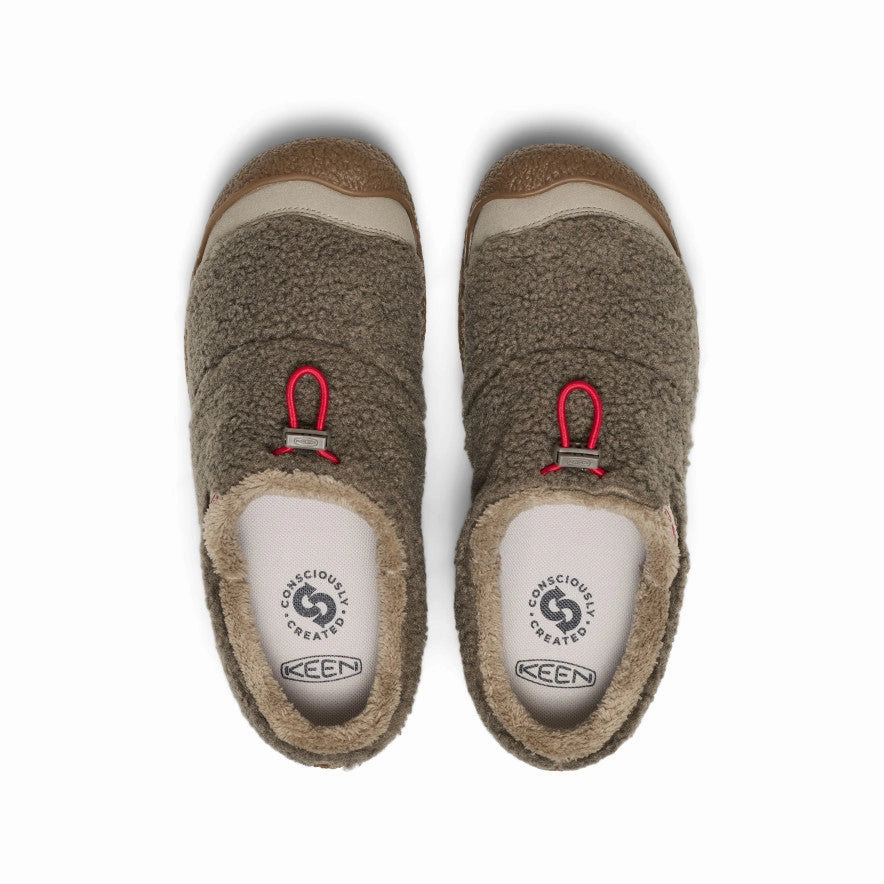 Slip Access All Day Slip On Women's Howser III Slide  |  Brindle/Brindle Sherpa Fleece