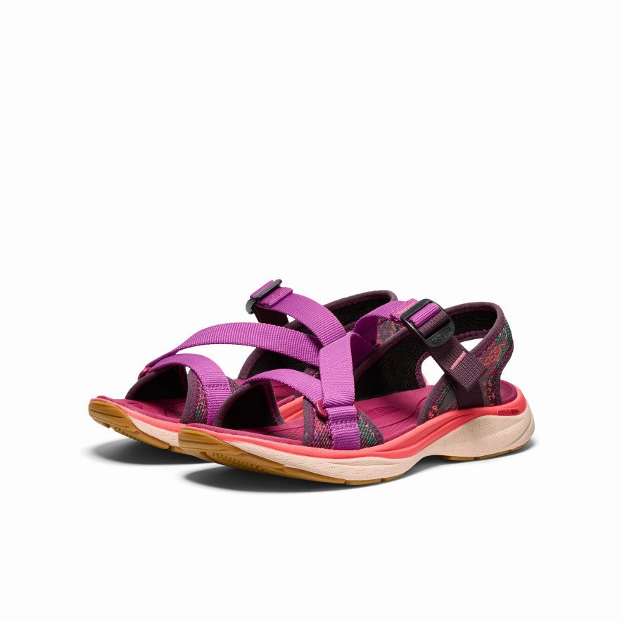 Foot Cushion Slip Ease Women's Leiki Open-Toe Sandal  |  Plum Perfect/Dubarry