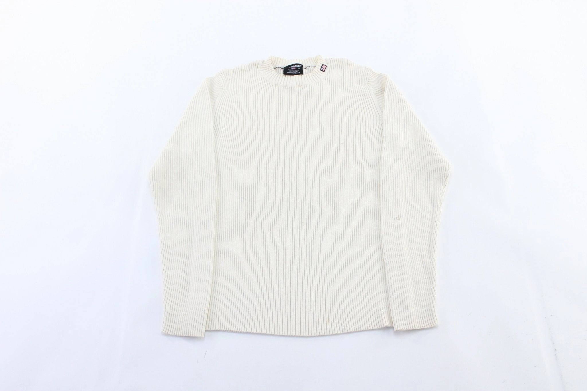 Soft and durable Simple and Comfortable Women's Ralph Lauren Polo Jeans Co. White Sweater