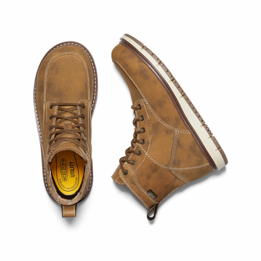 lightweight materials Non Slip Sole Women's San Jose 6" Waterproof Boot (Aluminum Toe)  |  Almond/Gum