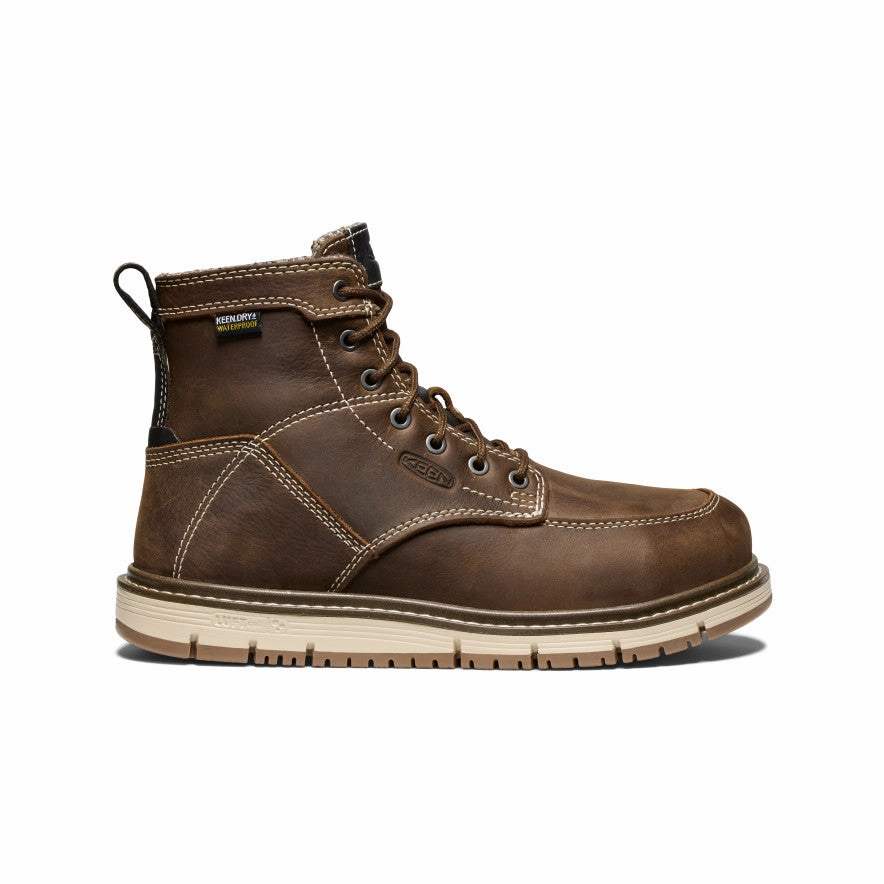 Eco Friendly Material Women's San Jose 6" Waterproof Boot (Aluminum Toe)  |  Cascade Brown/Gum