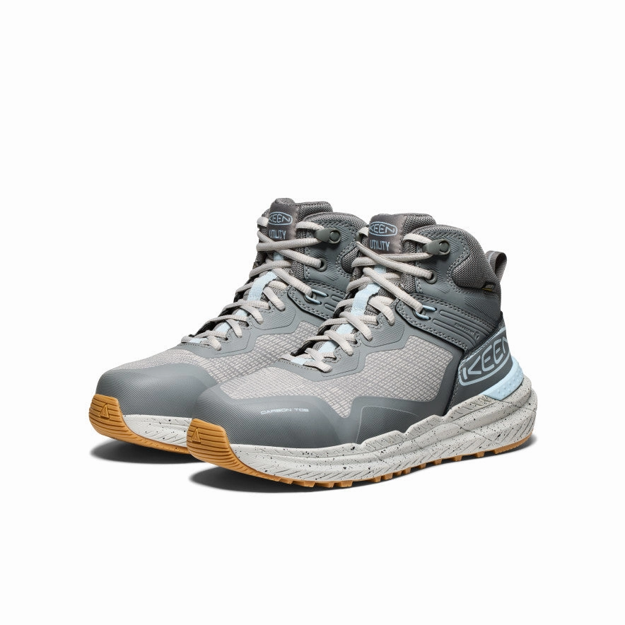 Women's Synchro Waterproof Work Boot (Carbon Toe)  |  Steel Grey/Gum Torsional Stability Frame Multi Directional Tread