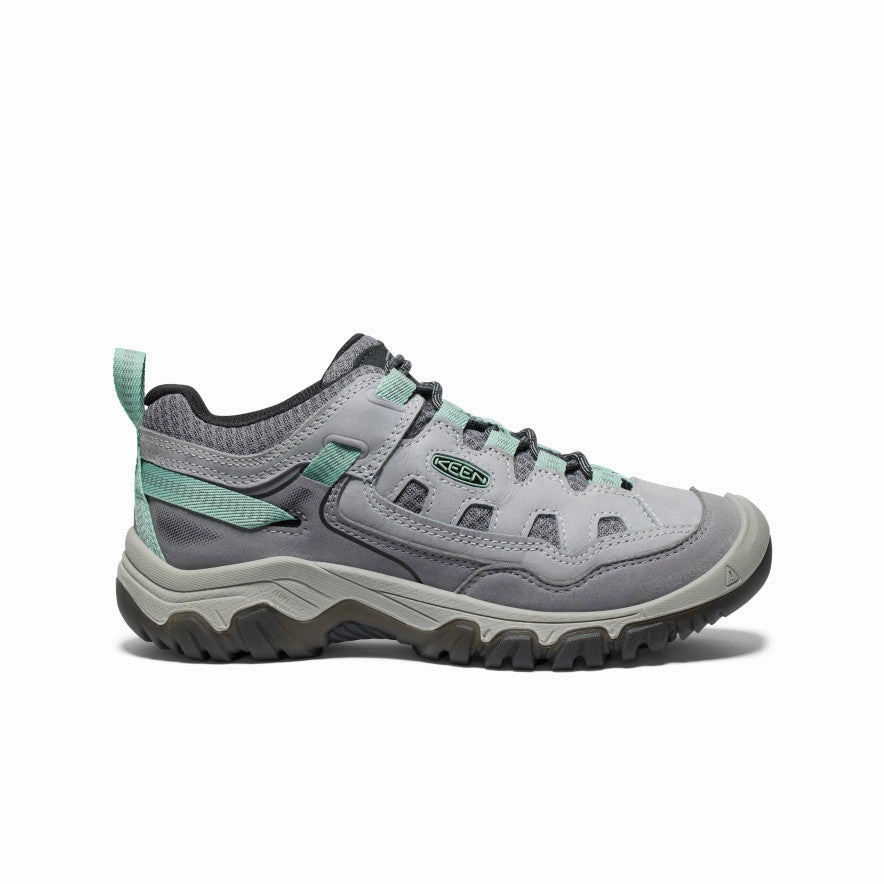 Heel Support Women's Targhee IV Vented Hiking Shoe  |  Alloy/Granite Green