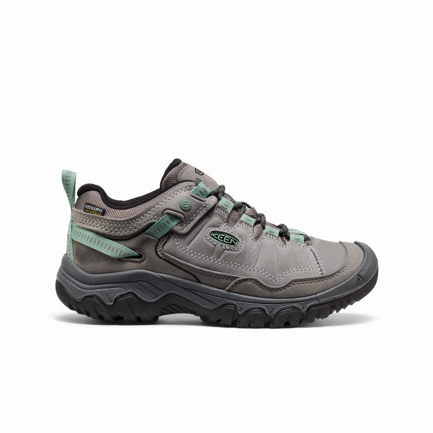 Women's Targhee IV Waterproof Hiking Shoe  |  Alloy/Granite Green Comfortable Fit Socks