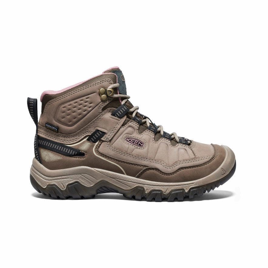 Ankle Support Women's Targhee IV Wide Waterproof Hiking Boot  |  Brindle/Nostalgia Rose