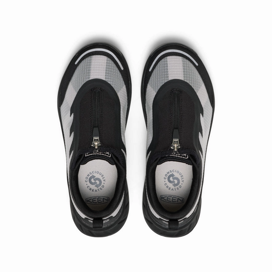 Minimalist Look Women's TTS Zip Sneaker  |  Black/Black