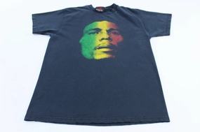 Micro Perforated Fabric 90's Bob Marley "Redemption Song" T-shirt