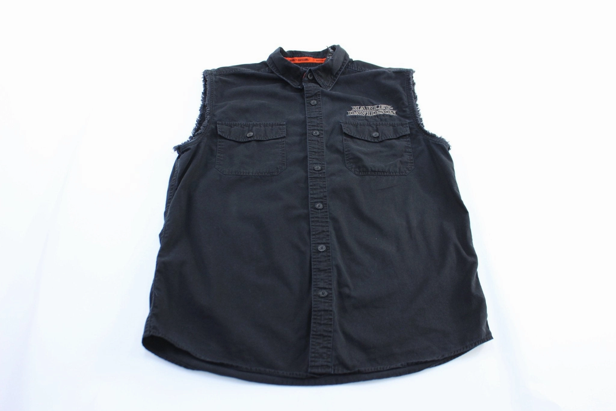 Easy Care Material Harley Davidson Motorcycles Embroidered Biker Tank Top