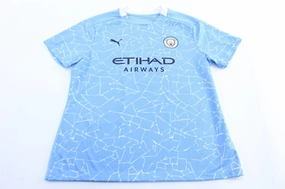 Women's Puma Logo Manchester City #7 Sterling Soccer Jersey Practical Wear Refined fit