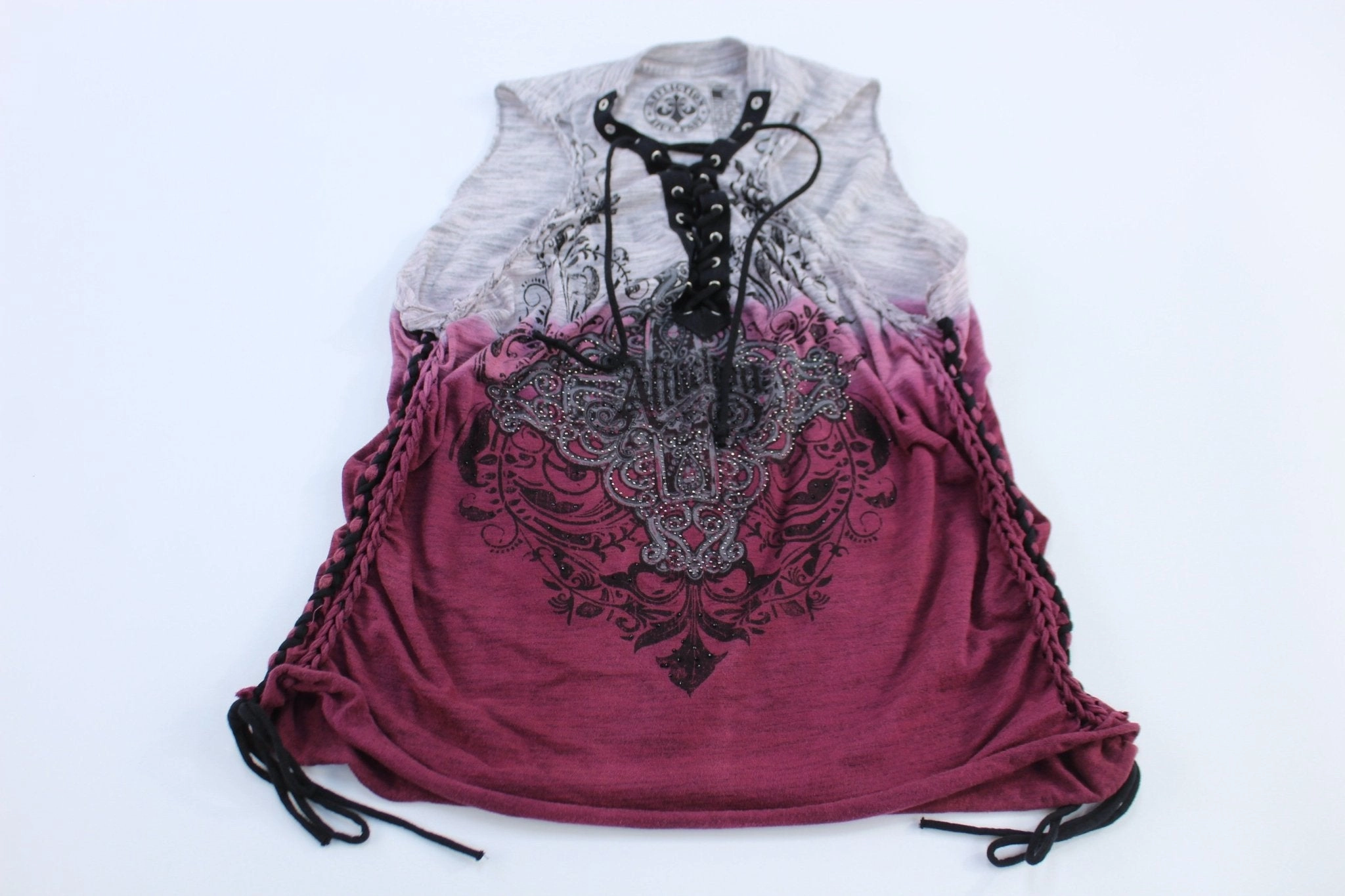 Flatlock Seam Finish Women's Affliction Live Fast Tank Top