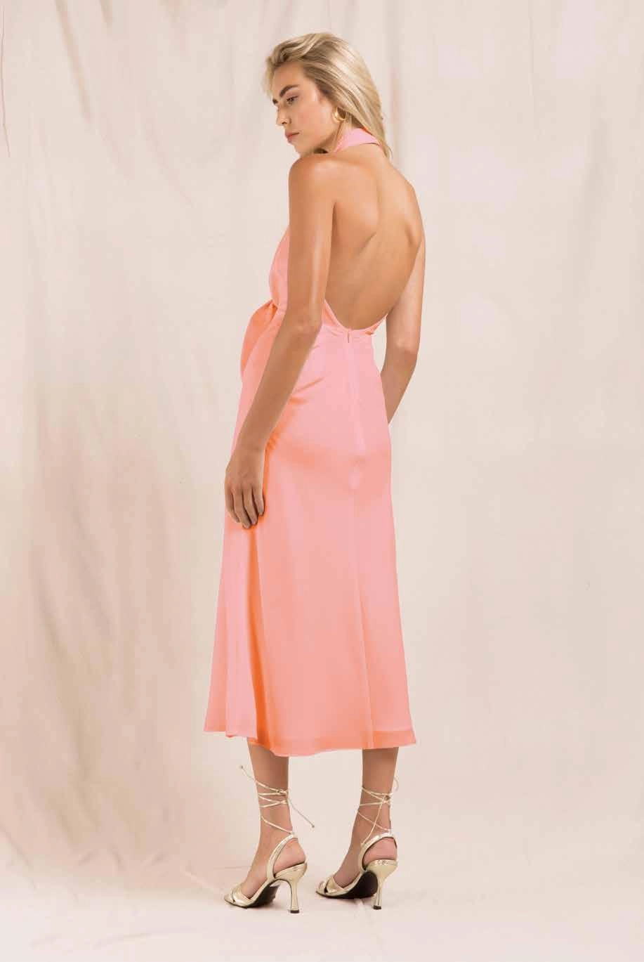 Elegant Style Polished Tailoring Charmane Dress - Coral