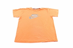 Street Smart Look Abstract mystery Y2K Nike Logo Orange & Grey T-Shirt