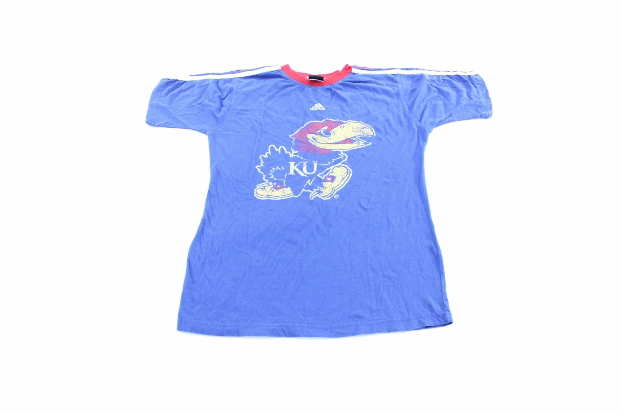 Chilly Day Essentials NonIrritatingTags Youth Adidas Logo University of Kansas Jayhawks T-Shirt