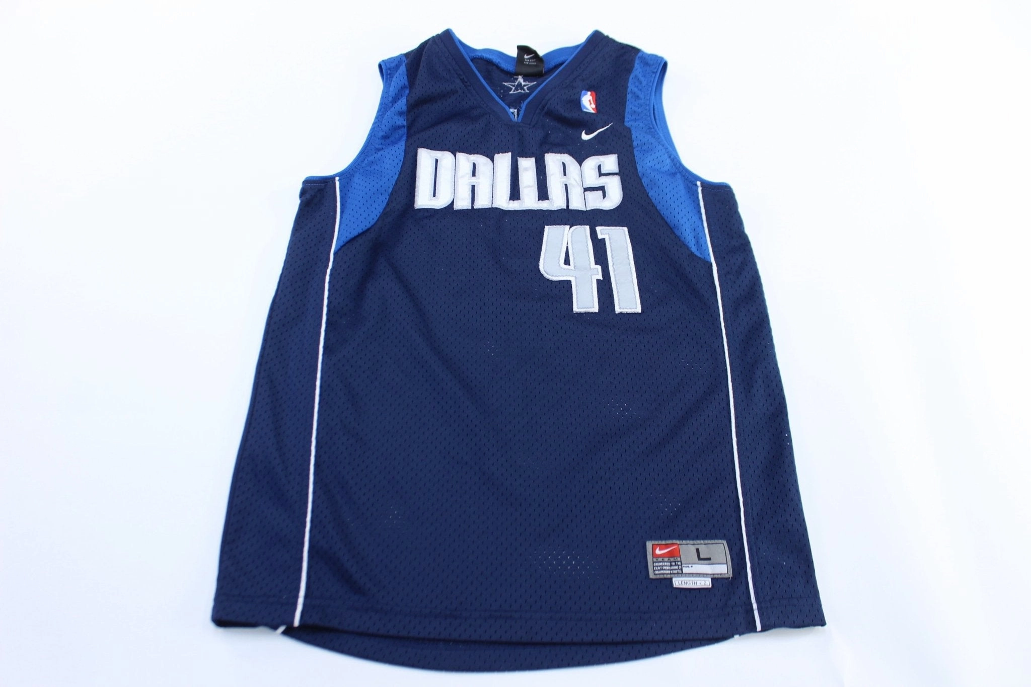 Youth Nike Embroidered Logo Dallas Mavericks Dirk Nowitzki Basketball Jersey Base Comfort