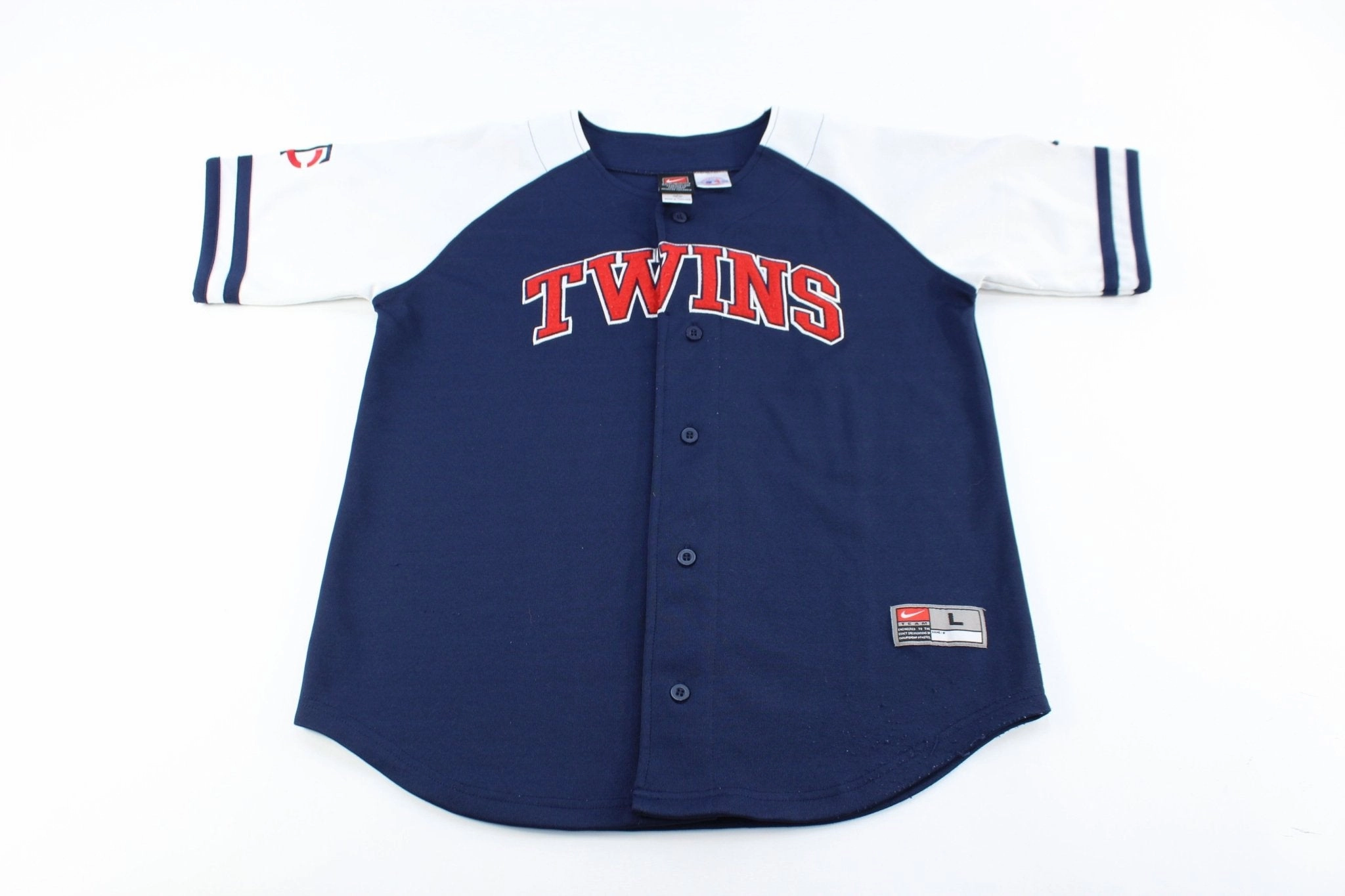 All Purpose Knit Youth Nike Embroidered Logo Minnesota Twins Baseball Jersey