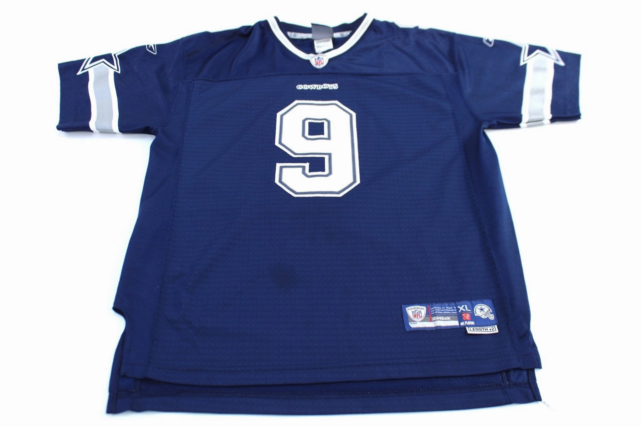 Youth Reebok Logo Dallas Cowboys Tony Romo Football Jersey Tagless Construction