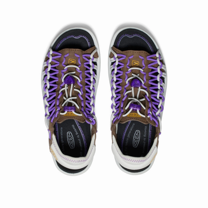 Women's UNEEK II Open Toe x emmi  |  Dark Earth/Tillandsia Purple Ultra Breathable boots