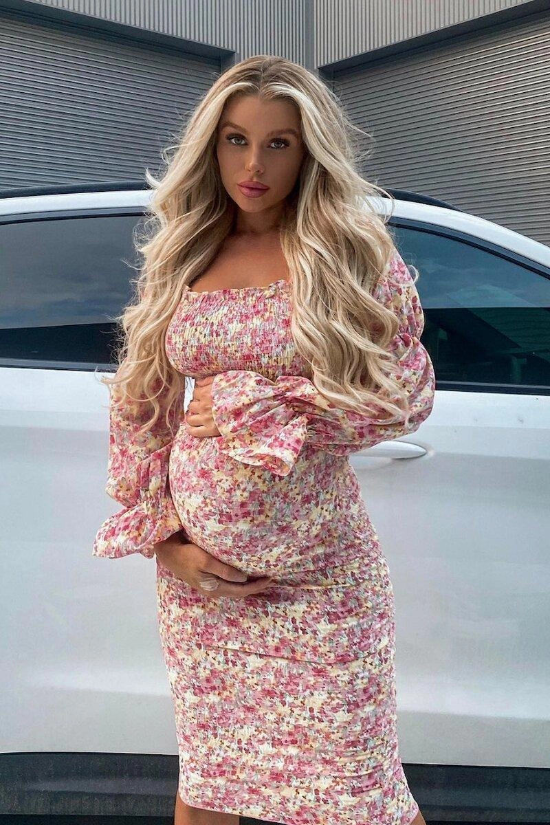 Lounge Base Contemporary Layer Courtney Dress - Sunset Floral